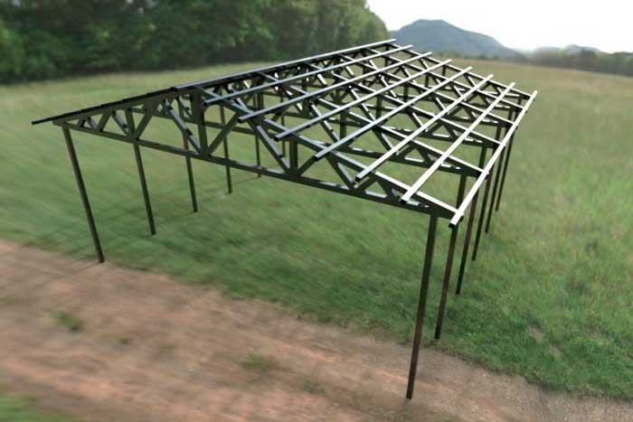 Навес из профильной трубы